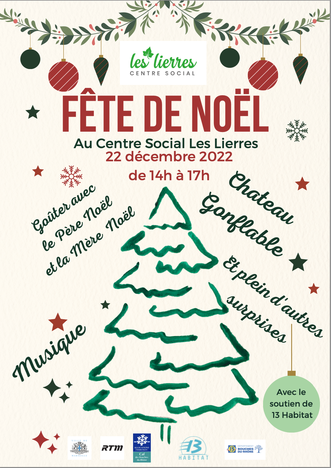 Fête de Noël au centre social Les lierres